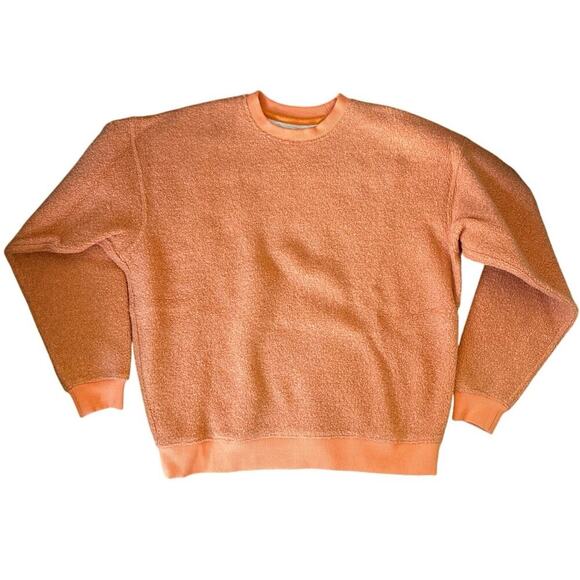 Women’s Outdoor Voices MegaFleece Crewneck Papaya Wool Sweatshirt Size Small - Picture 1 of 7